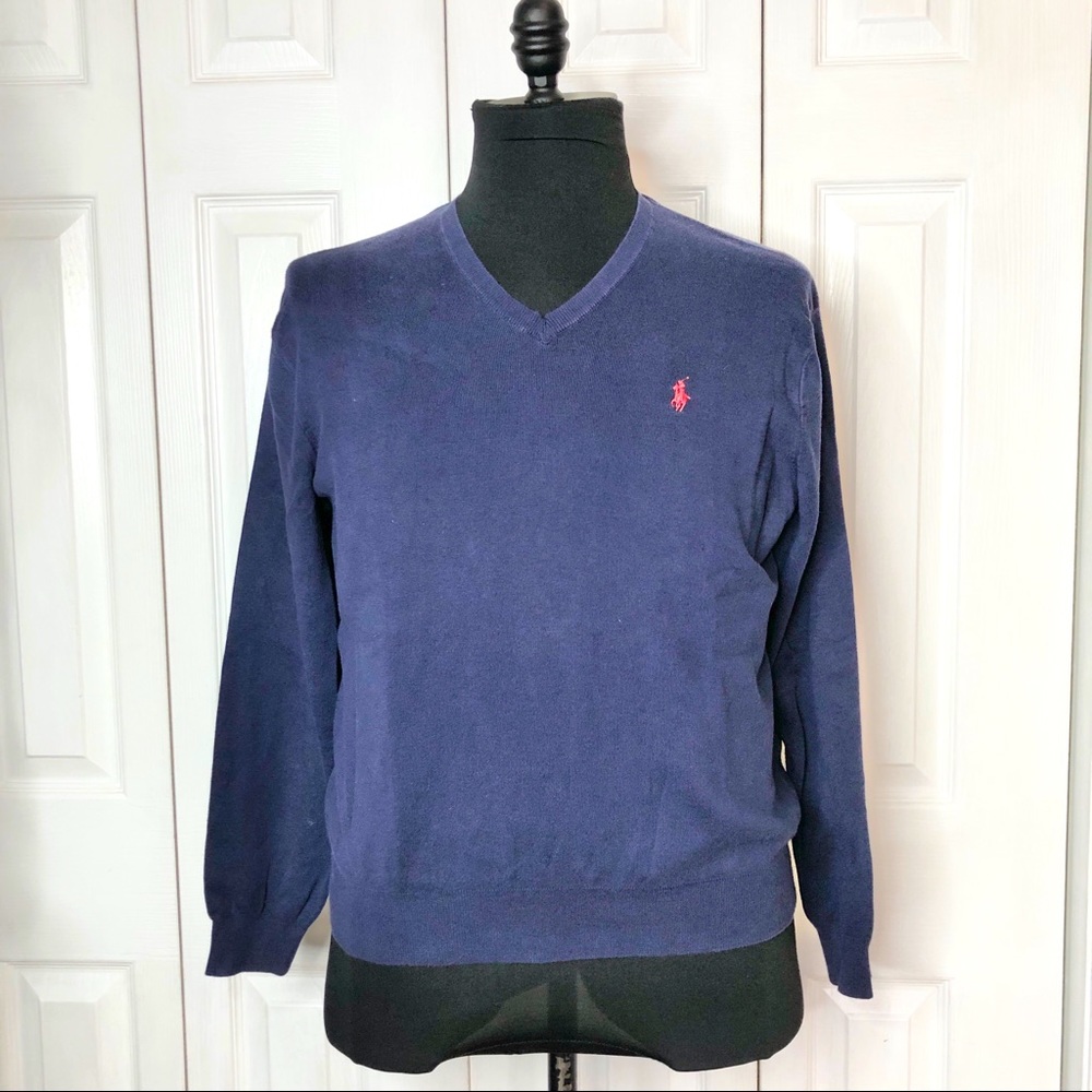 Ralph Lauren Polo v-neck Pima cotton sweater